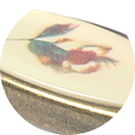 Cuero Crema (flor roja)